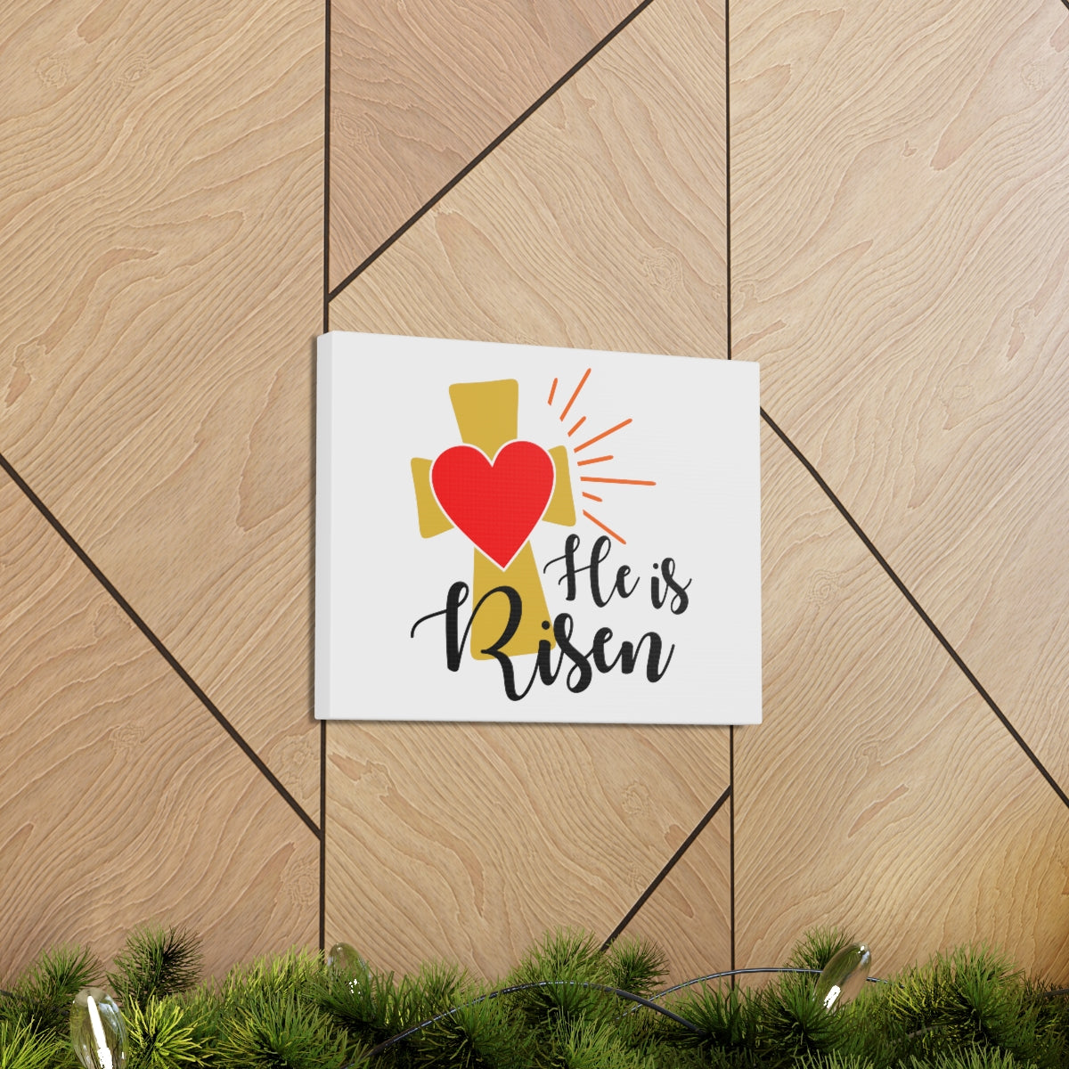 Scripture Walls He Is Risen 1 Peter 1:3 Christian Wall Art Print Ready to Hang Unframed-Express Your Love Gifts