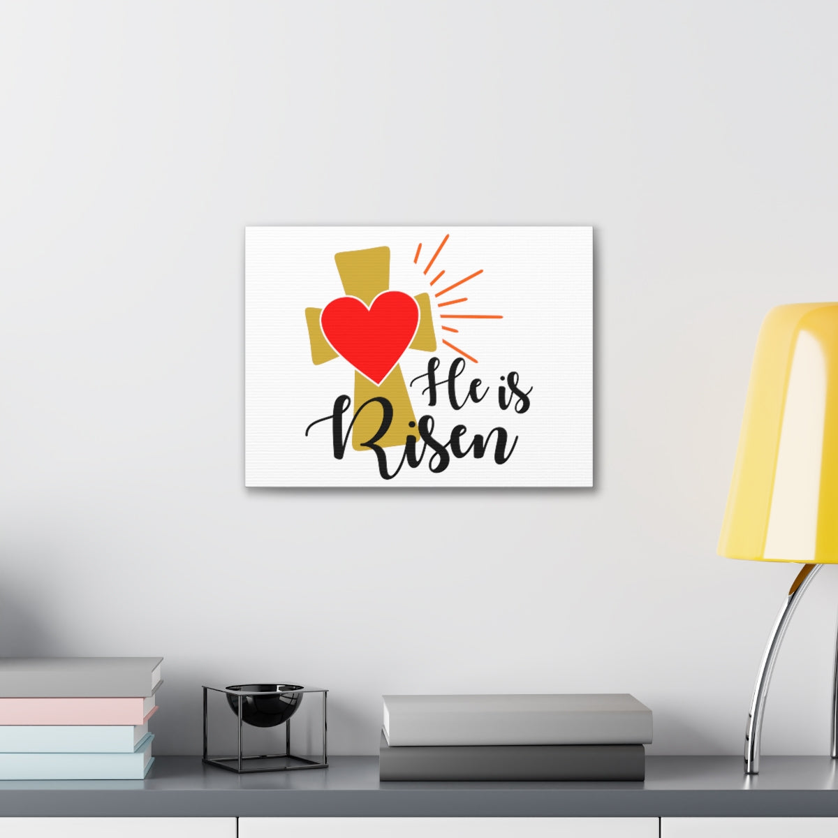Scripture Walls He Is Risen 1 Peter 1:3 Christian Wall Art Print Ready to Hang Unframed-Express Your Love Gifts