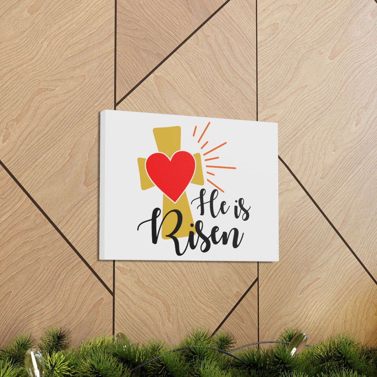 Scripture Walls He Is Risen 1 Peter 1:3 Christian Wall Art Print Ready to Hang Unframed-Express Your Love Gifts