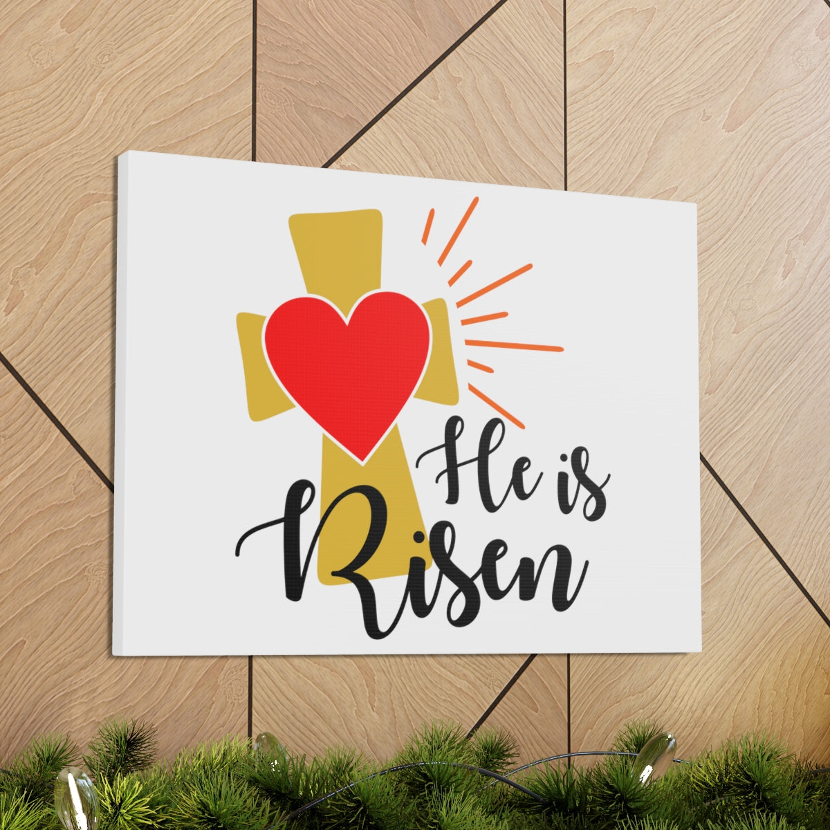 Scripture Walls He Is Risen 1 Peter 1:3 Christian Wall Art Print Ready to Hang Unframed-Express Your Love Gifts