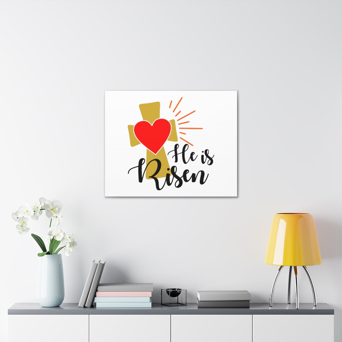 Scripture Walls He Is Risen 1 Peter 1:3 Christian Wall Art Print Ready to Hang Unframed-Express Your Love Gifts