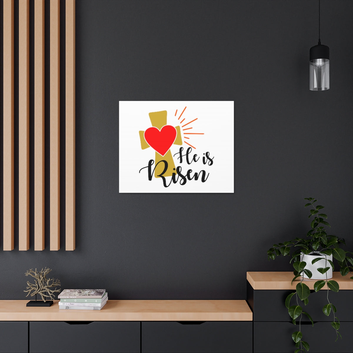 Scripture Walls He Is Risen 1 Peter 1:3 Christian Wall Art Print Ready to Hang Unframed-Express Your Love Gifts