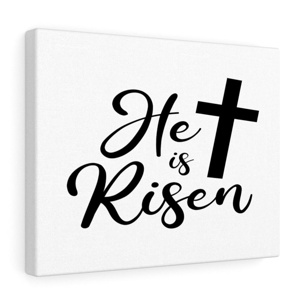Scripture Walls He Is Risen Cross Bible Verse Canvas Christian Wall Art Ready to Hang Unframed-Express Your Love Gifts