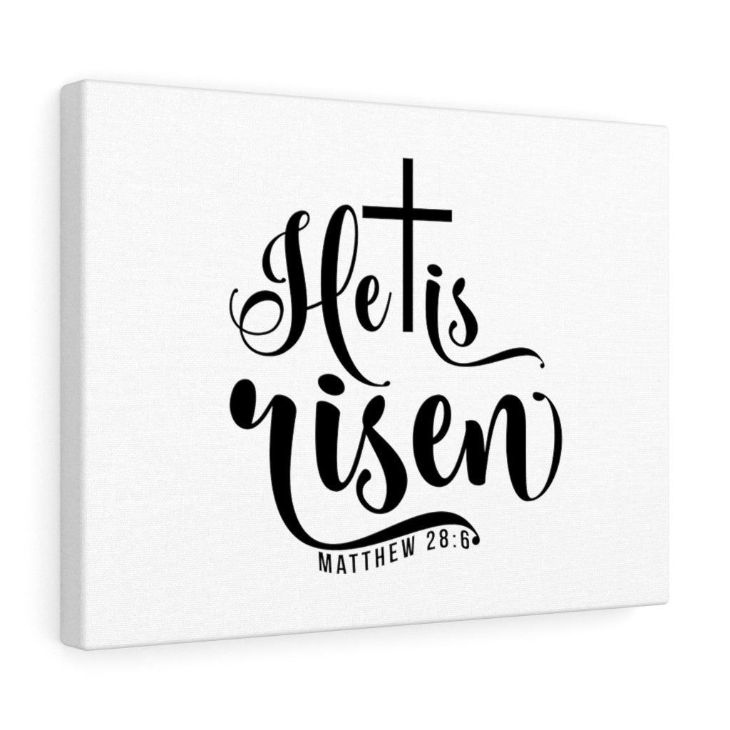Scripture Walls He Is Risen Cross Matthew 28:6 Bible Verse Canvas Christian Wall Art Ready to Hang Unframed-Express Your Love Gifts
