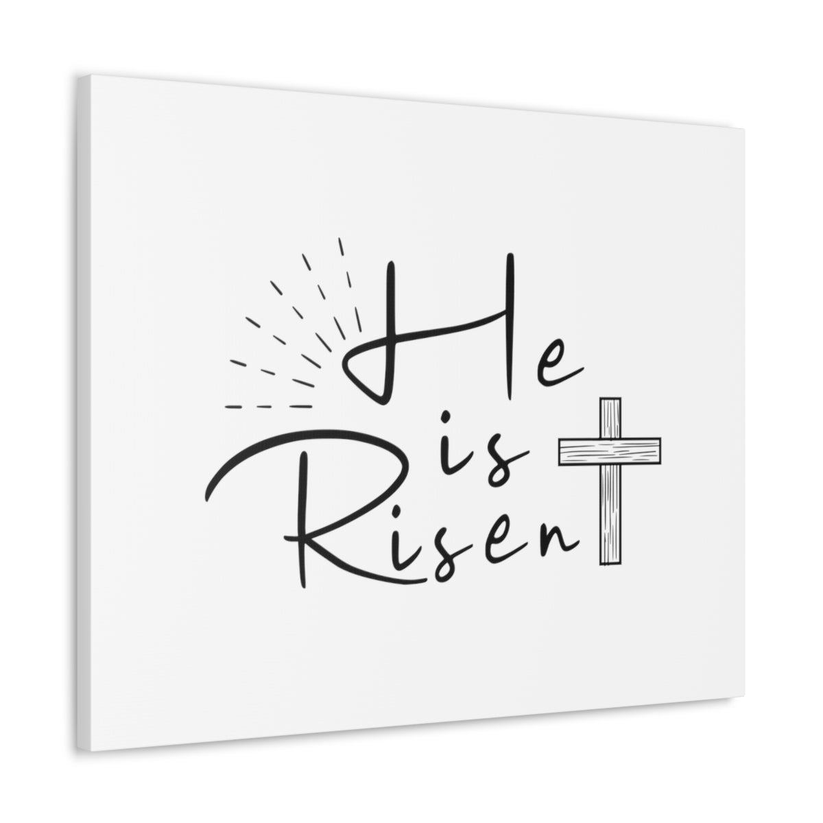 Scripture Walls He Is Risen Cross Matthew 28:6 Christian Wall Art Bible Verse Print Ready to Hang Unframed-Express Your Love Gifts
