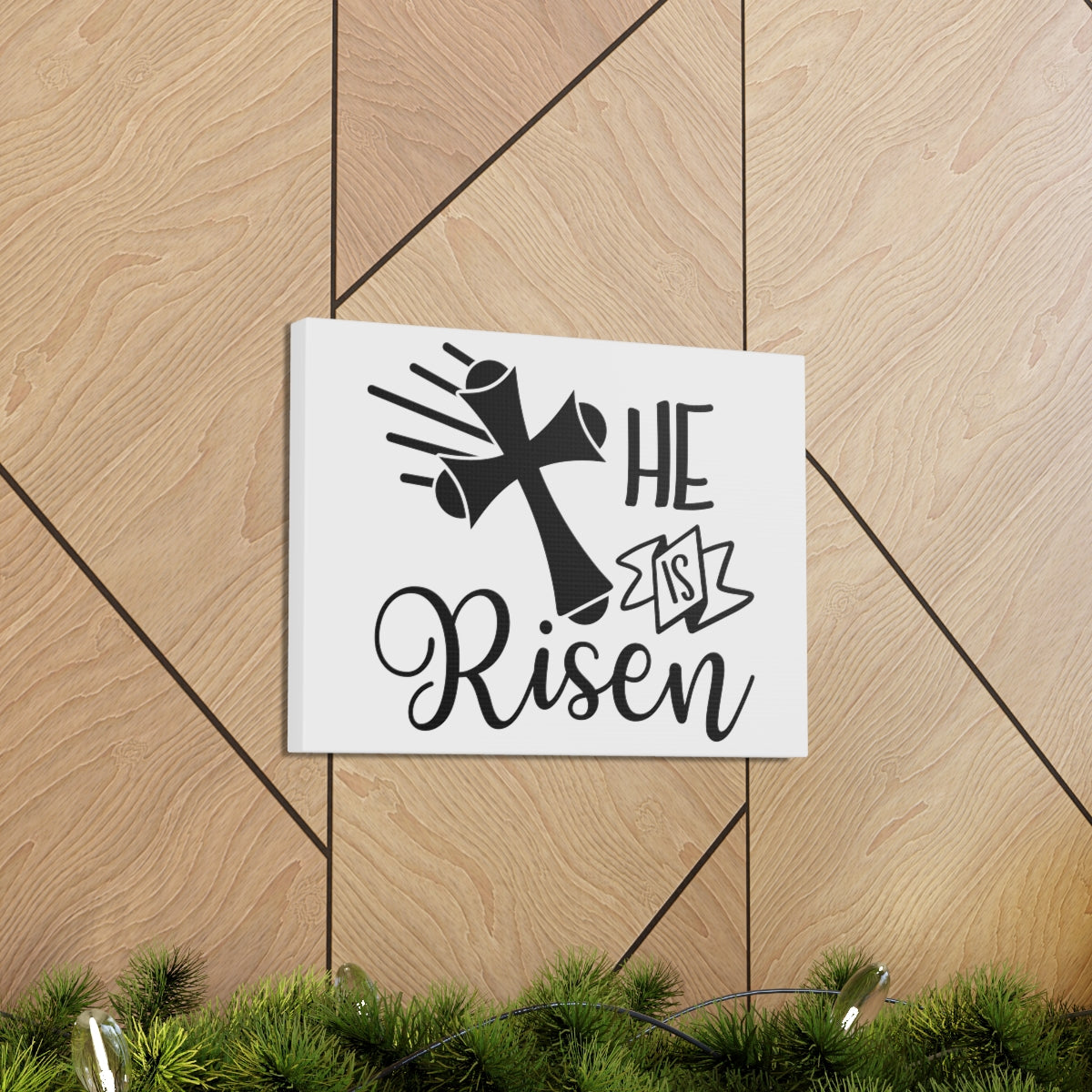 Scripture Walls He Is Risen Job 19:25 Christian Wall Art Print Ready to Hang Unframed-Express Your Love Gifts