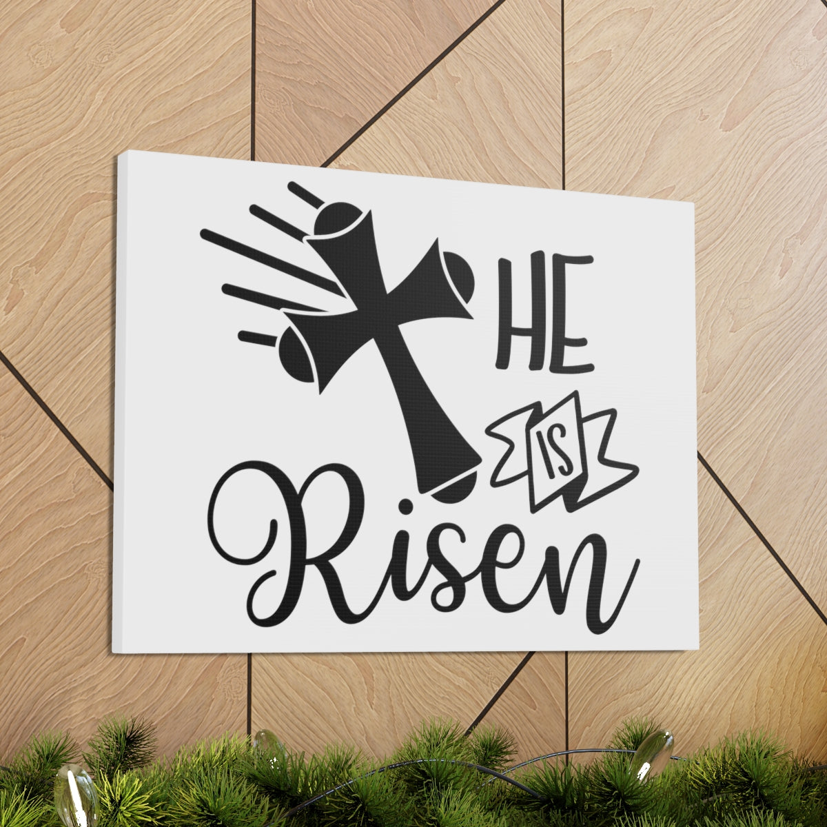 Scripture Walls He Is Risen Job 19:25 Christian Wall Art Print Ready to Hang Unframed-Express Your Love Gifts