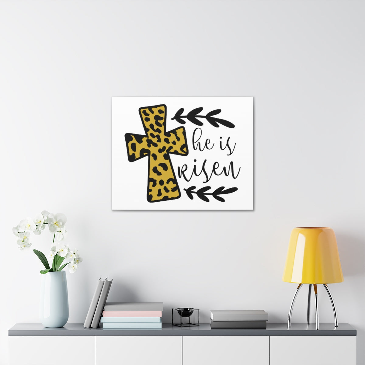 Scripture Walls He Is Risen Luke 24:5-7 Christian Wall Art Print Ready to Hang Unframed-Express Your Love Gifts