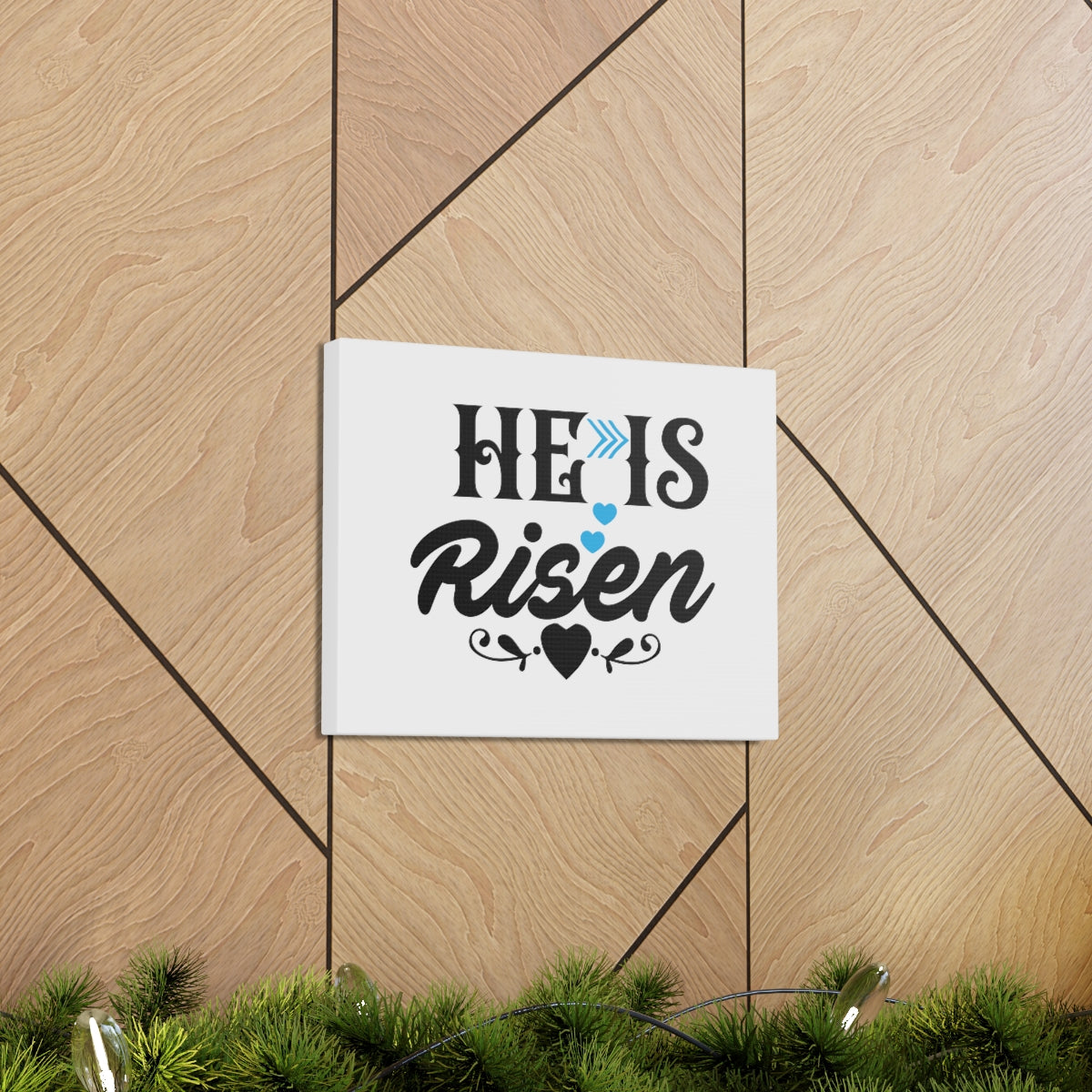 Scripture Walls He Is Risen Matthew 28:6 Heart Christian Wall Art Bible Verse Print Ready to Hang Unframed-Express Your Love Gifts