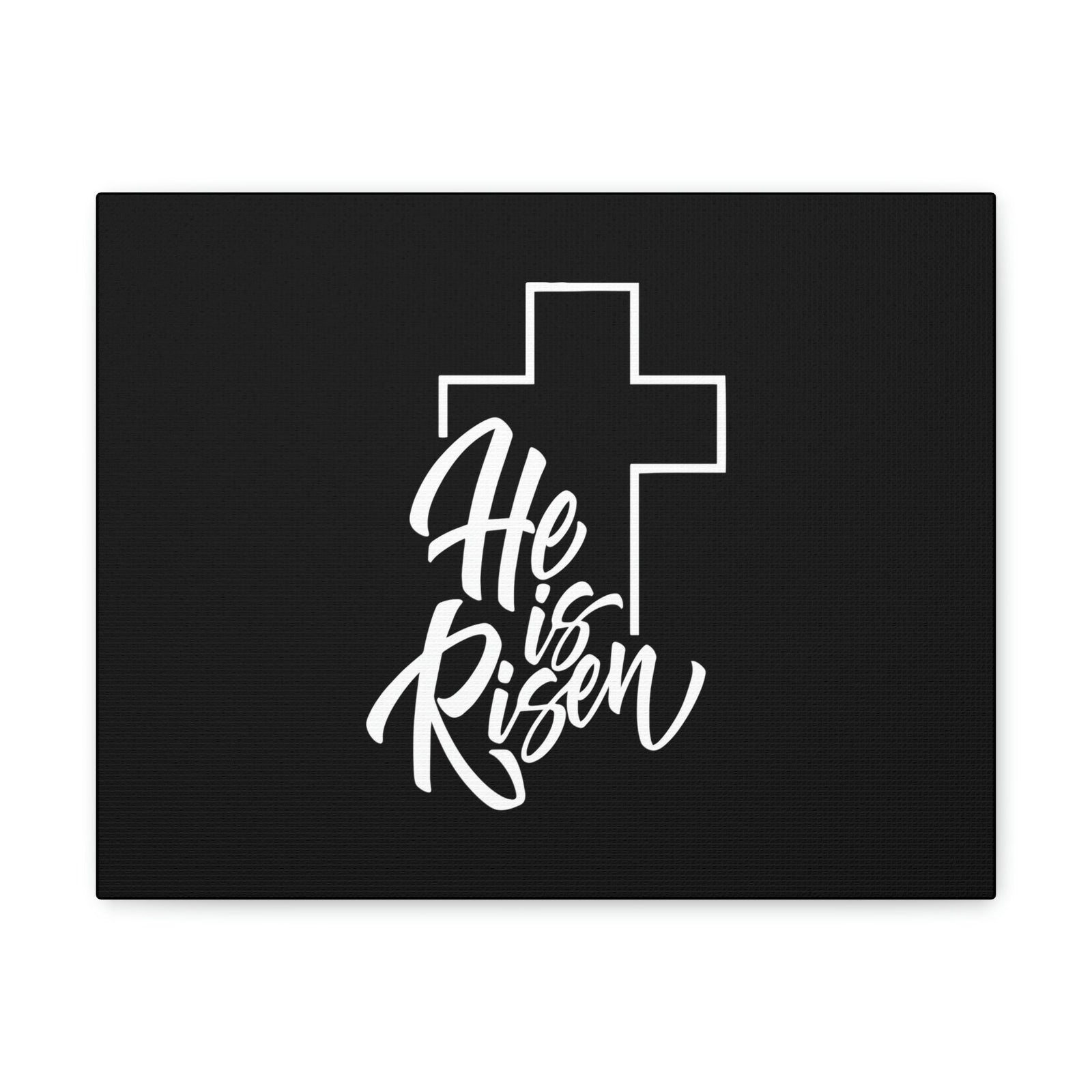 Scripture Walls He Is Risen Matthew 28:6 Outline Cross Christian Wall Art Bible Verse Print Ready to Hang Unframed-Express Your Love Gifts