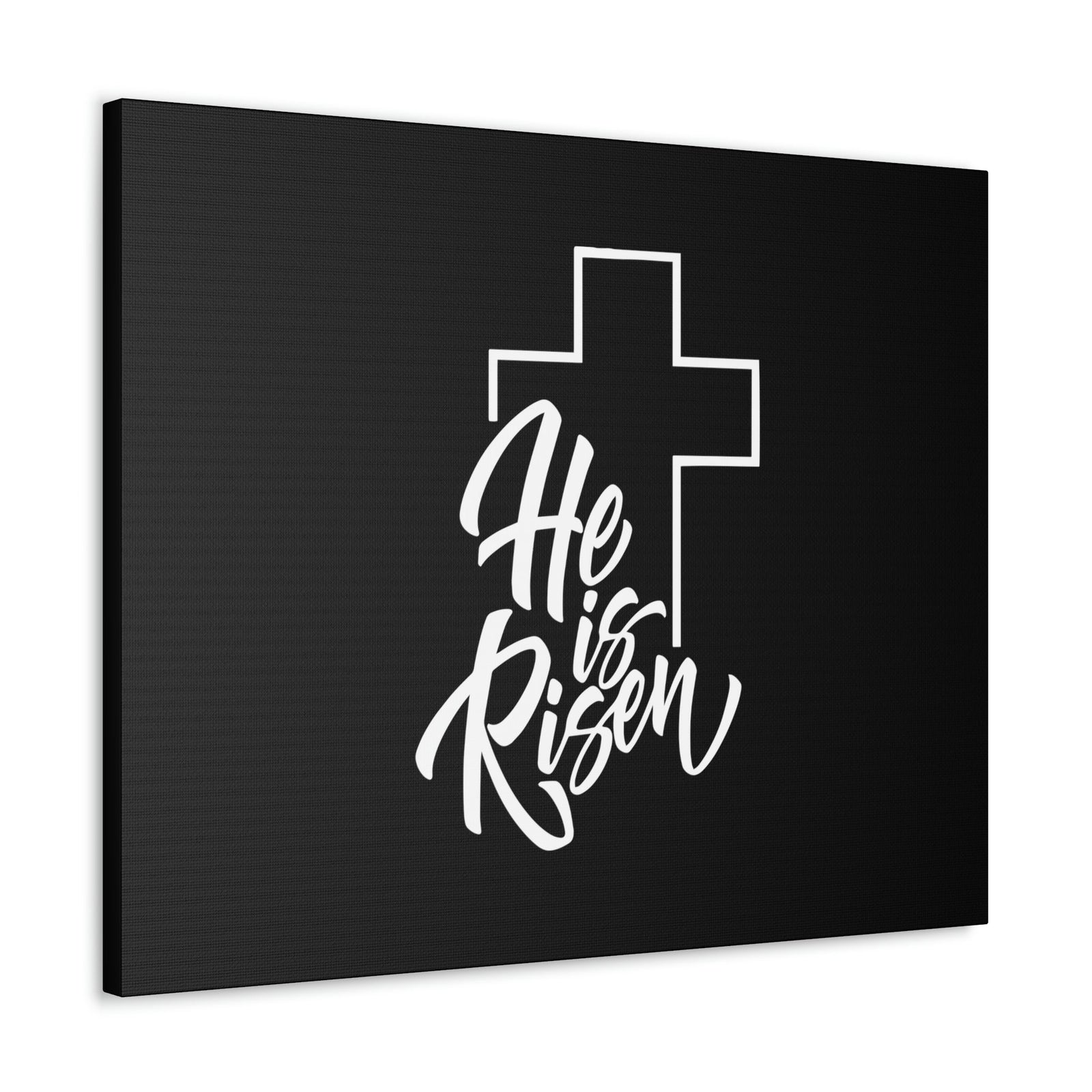 Scripture Walls He Is Risen Matthew 28:6 Outline Cross Christian Wall Art Bible Verse Print Ready to Hang Unframed-Express Your Love Gifts