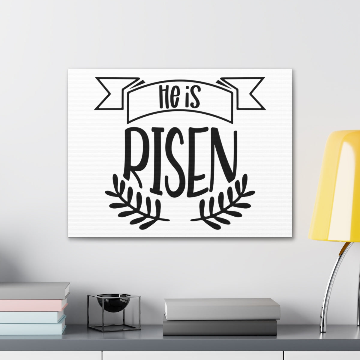 Scripture Walls He Is Risen Romans 4:25 Christian Wall Art Print Ready to Hang Unframed-Express Your Love Gifts