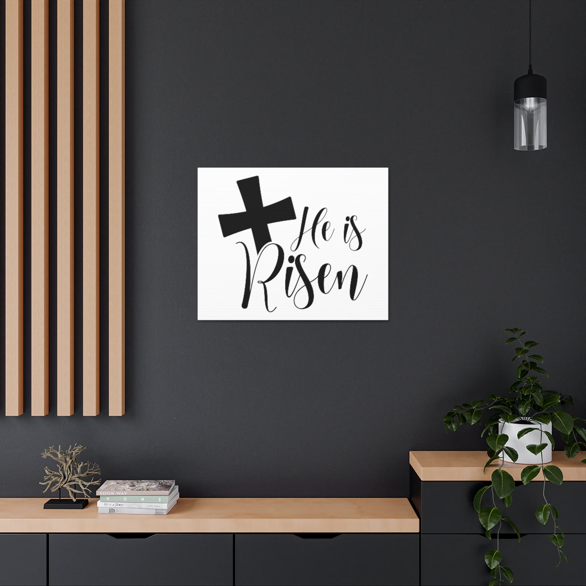 Scripture Walls He Is Risen Romans 6:9 Christian Wall Art Print Ready to Hang Unframed-Express Your Love Gifts
