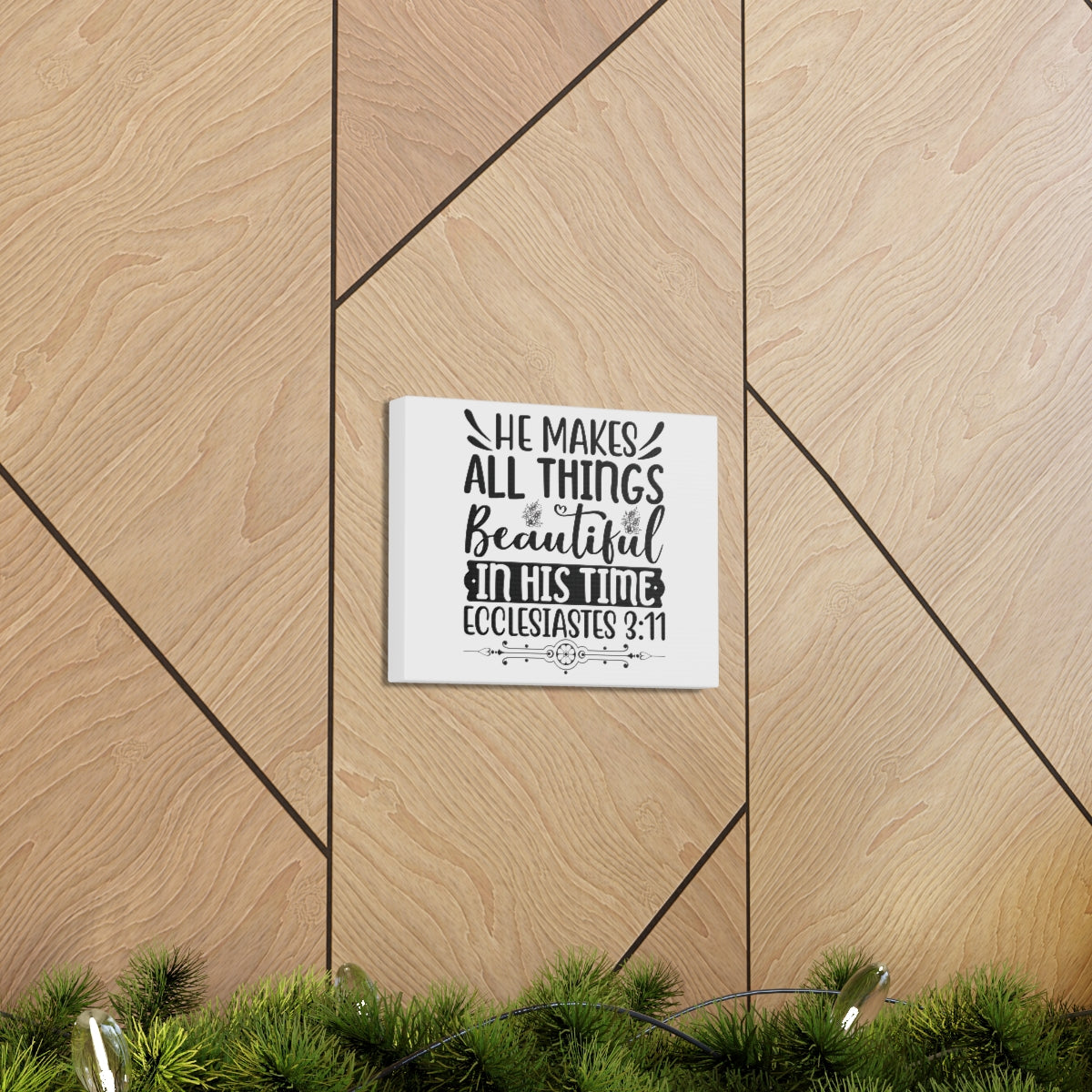 Scripture Walls He Makes All Things Beautiful Ecclesiastes 3:11 Bible Verse Canvas Christian Wall Art Ready To Hang Unframed-Express Your Love Gifts