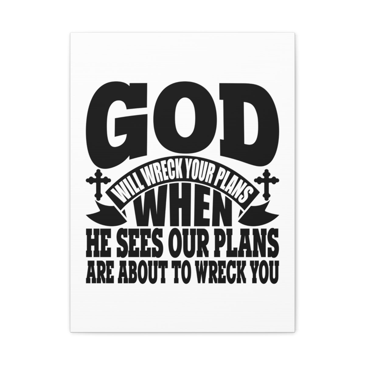 Scripture Walls He Sees Our Plans Jeremiah 29:11 White Christian Wall Art Bible Verse Print Ready to Hang Unframed-Express Your Love Gifts