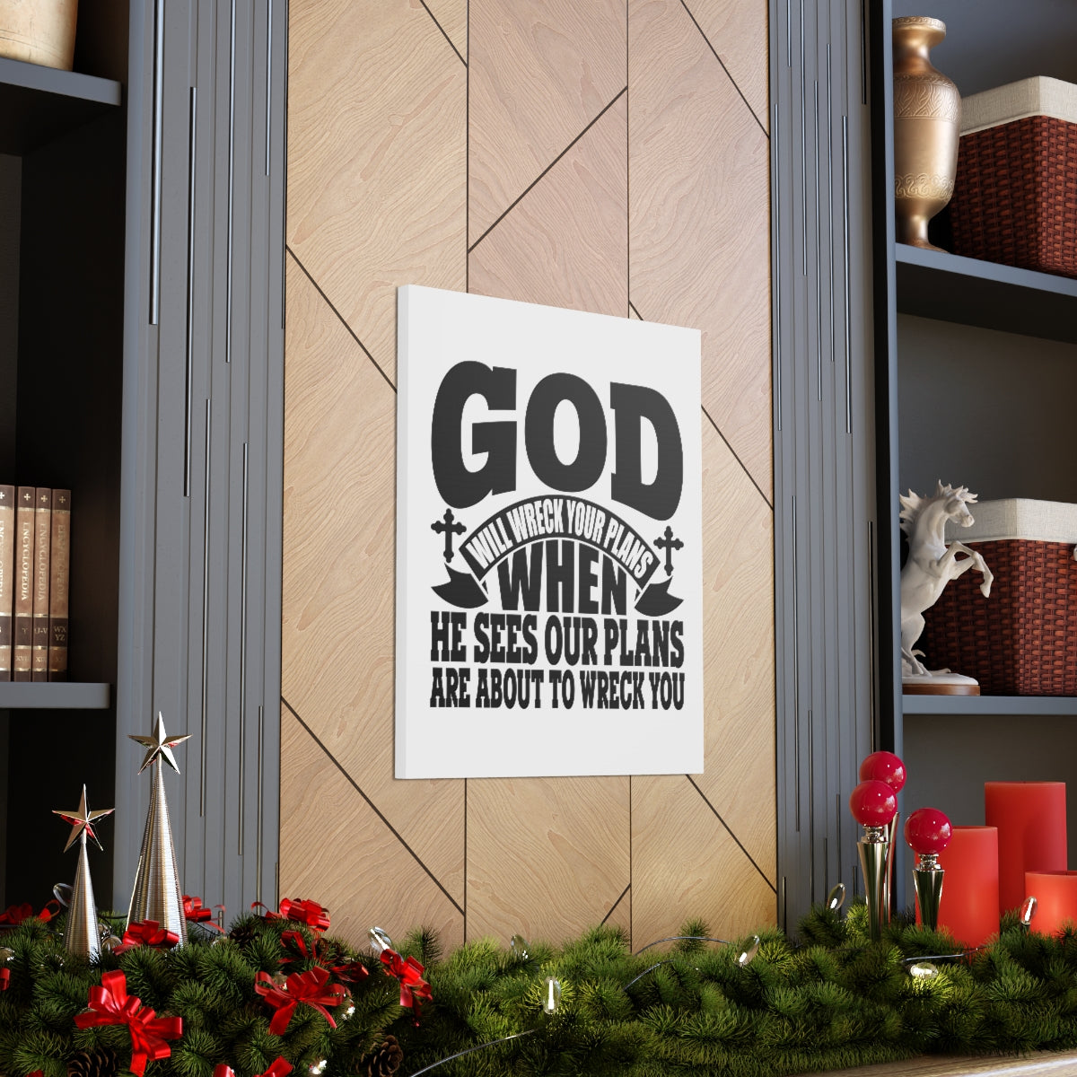 Scripture Walls He Sees Our Plans Jeremiah 29:11 White Christian Wall Art Bible Verse Print Ready to Hang Unframed-Express Your Love Gifts