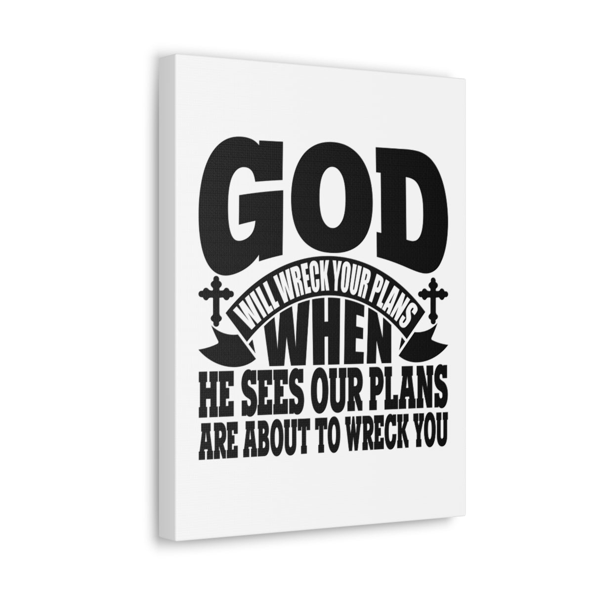 Scripture Walls He Sees Our Plans Jeremiah 29:11 White Christian Wall Art Bible Verse Print Ready to Hang Unframed-Express Your Love Gifts