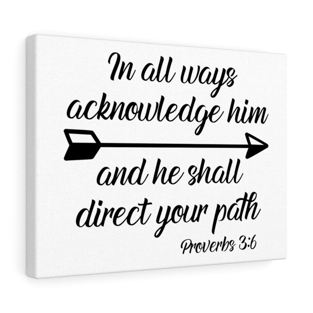 Scripture Walls He Shall Direct Your Path Proverbs 3:6 Bible Verse Canvas Christian Wall Art Ready to Hang Unframed-Express Your Love Gifts