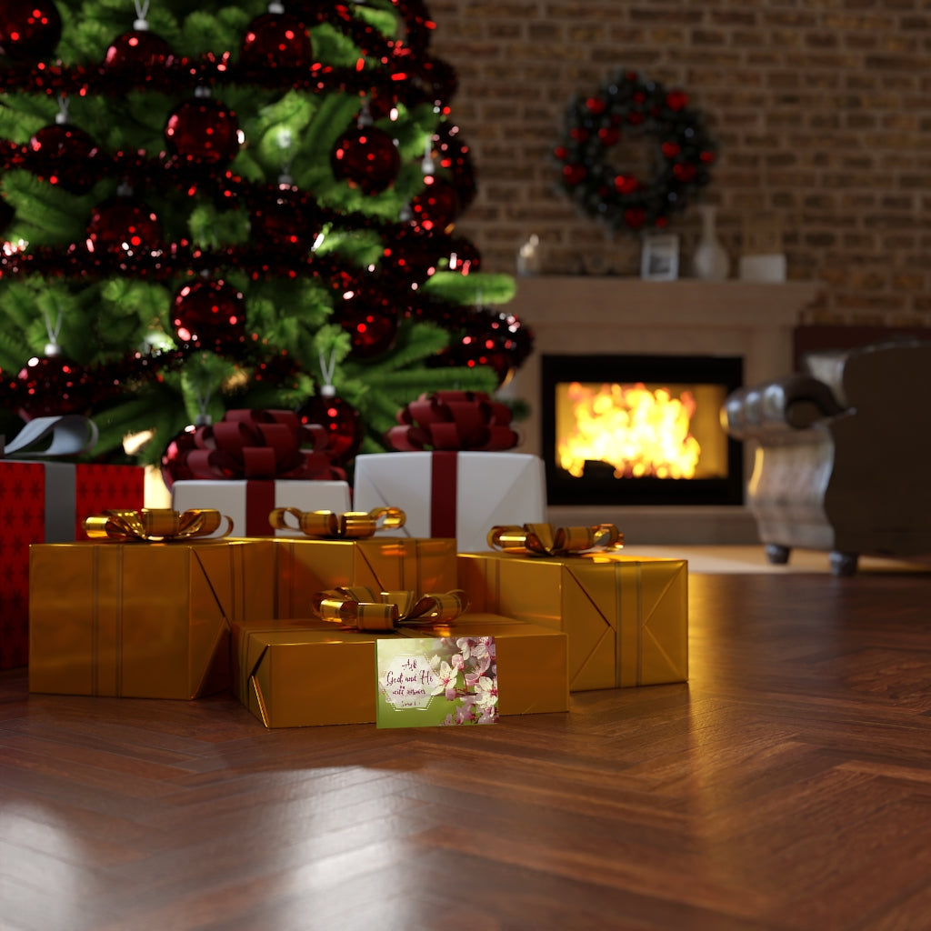 Scripture Walls He Will Answer James 1:5 Pink Flower Bible Verse Canvas Christian Wall Art Ready to Hang Unframed-Express Your Love Gifts