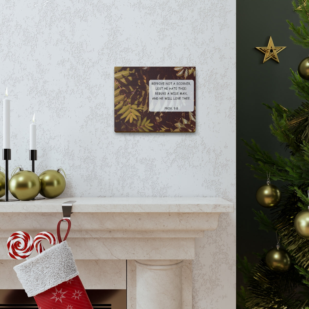 Scripture Walls He Will Love Proverbs 9:8 Bible Verse Canvas Christian Wall Art Bible Verse Print Ready To Hang Unframed-Express Your Love Gifts