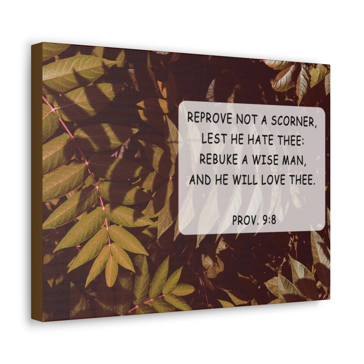 Scripture Walls He Will Love Proverbs 9:8 Bible Verse Canvas Christian Wall Art Bible Verse Print Ready To Hang Unframed-Express Your Love Gifts