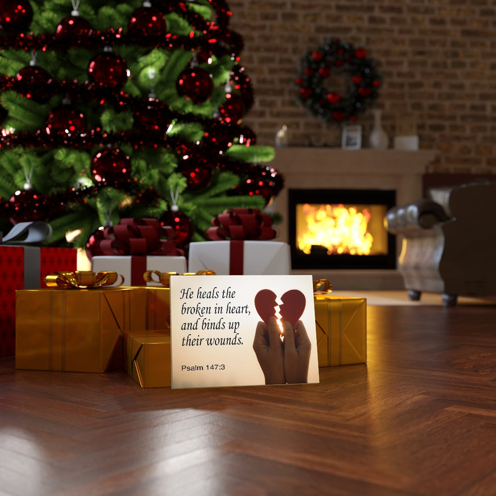 Scripture Walls Heals the Broken Psalm 147:3 Bible Verse Canvas Christian Wall Art Ready to Hang Unframed-Express Your Love Gifts