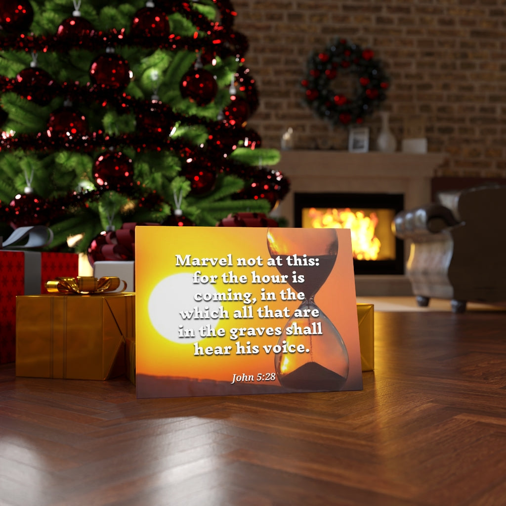 Scripture Walls Hear His Voice John 5:28 Bible Verse Canvas Christian Wall Art Ready to Hang Unframed-Express Your Love Gifts