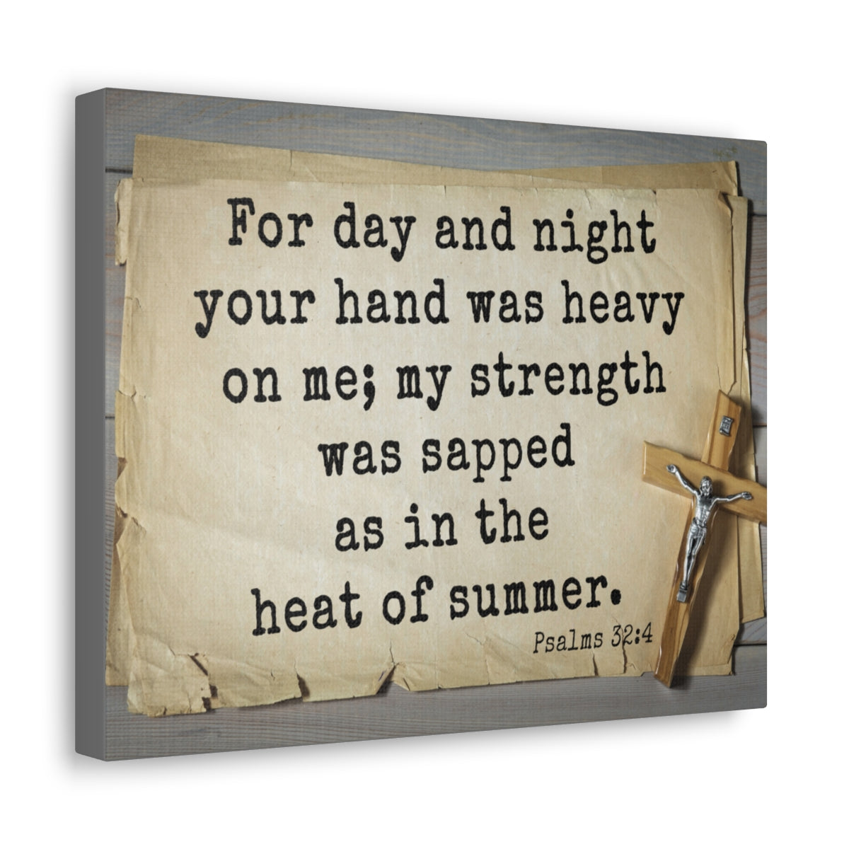 Scripture Walls Heat Of Summer Psalms 32:4 Bible Verse Canvas Christian Wall Art Ready to Hang Unframed-Express Your Love Gifts