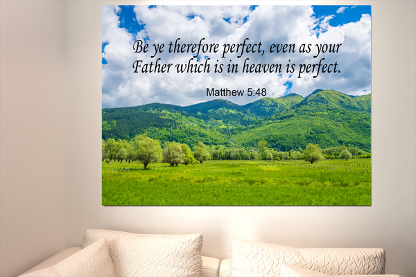 Scripture Walls Heaven is Perfect Matthew 5:48 Christian Wall Art Print Ready to Hang Unframed-Express Your Love Gifts