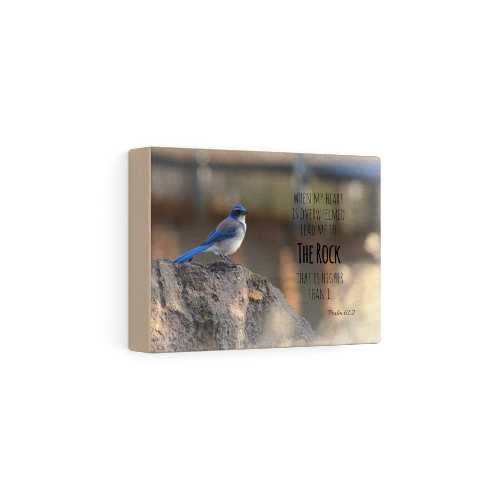 Scripture Walls Higher Than I Psalm 61:2 Bible Verse Canvas Christian Wall Art Ready to Hang Unframed-Express Your Love Gifts