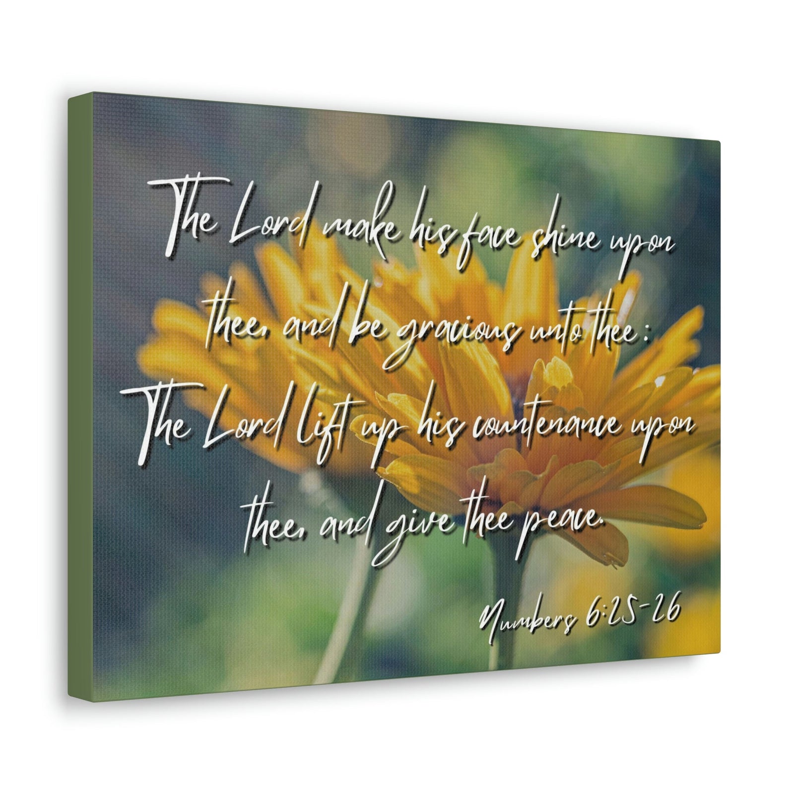 Scripture Walls His Face Shine Numbers 6:26 Bible Verse Canvas Christian Wall Art Ready to Hang Unframed-Express Your Love Gifts