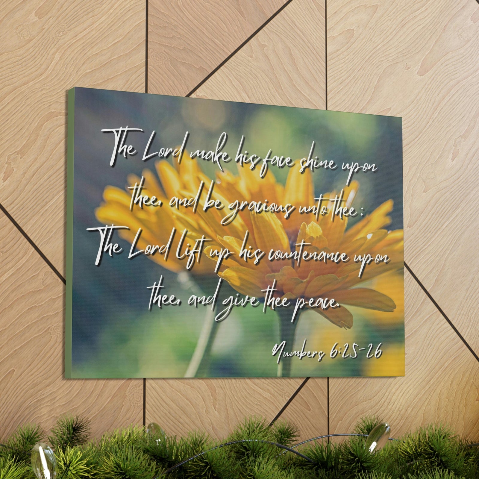 Scripture Walls His Face Shine Numbers 6:26 Bible Verse Canvas Christian Wall Art Ready to Hang Unframed-Express Your Love Gifts
