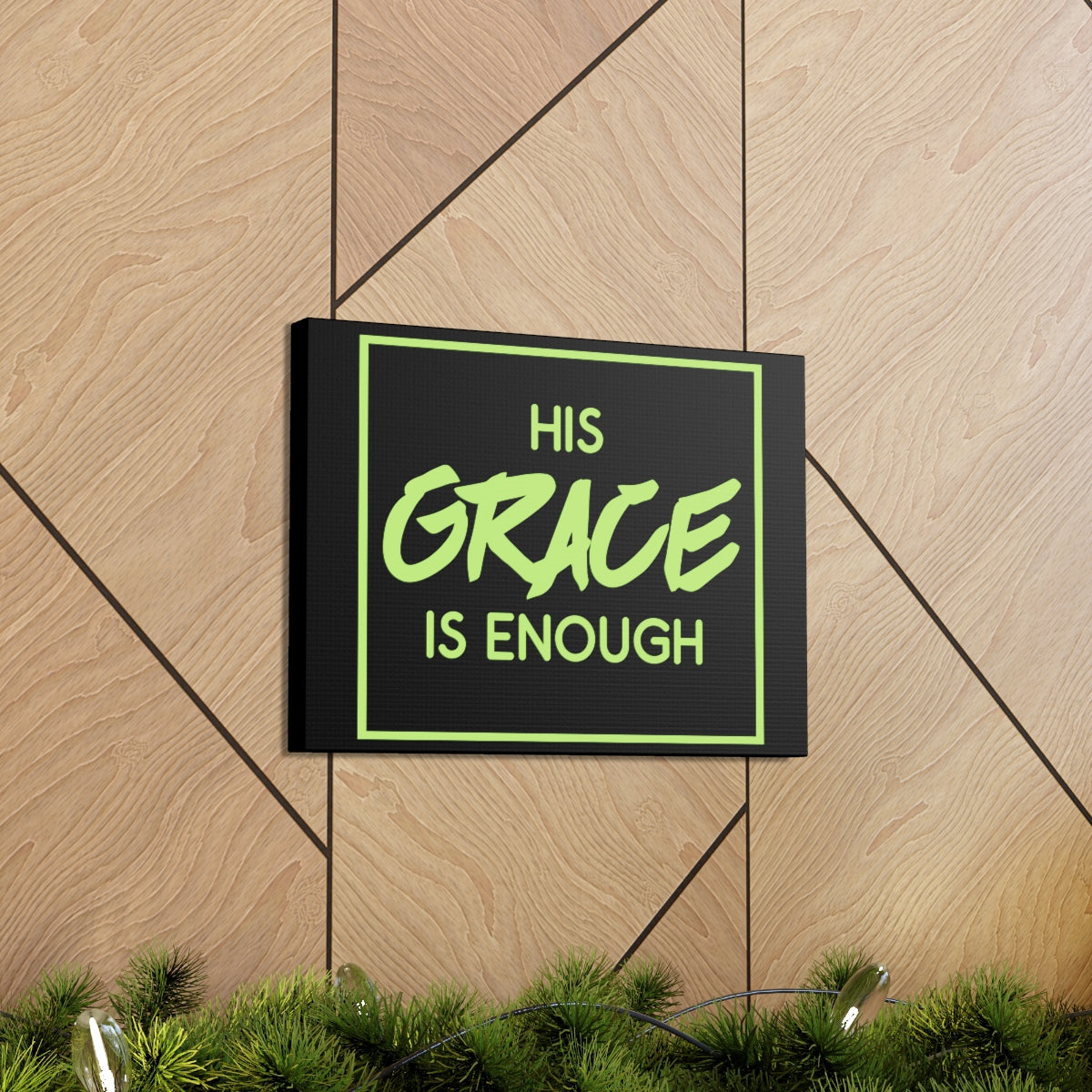 Scripture Walls His Grace Is Enough 2 Corinthians 12:9 Christian Wall Art Print Ready to Hang Unframed-Express Your Love Gifts