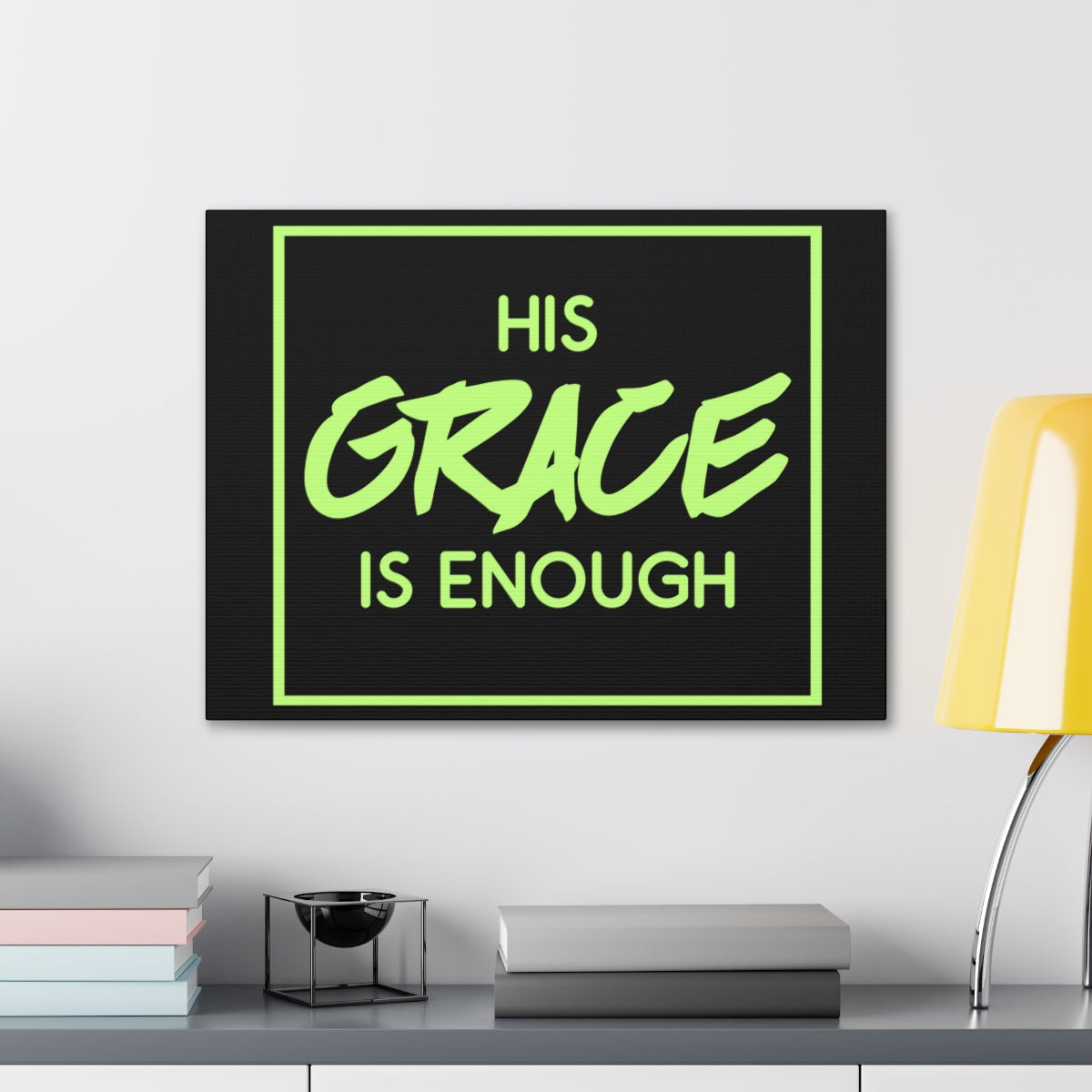 Scripture Walls His Grace Is Enough 2 Corinthians 12:9 Christian Wall Art Print Ready to Hang Unframed-Express Your Love Gifts