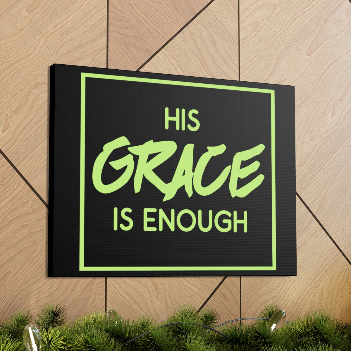 Scripture Walls His Grace Is Enough 2 Corinthians 12:9 Christian Wall Art Print Ready to Hang Unframed-Express Your Love Gifts