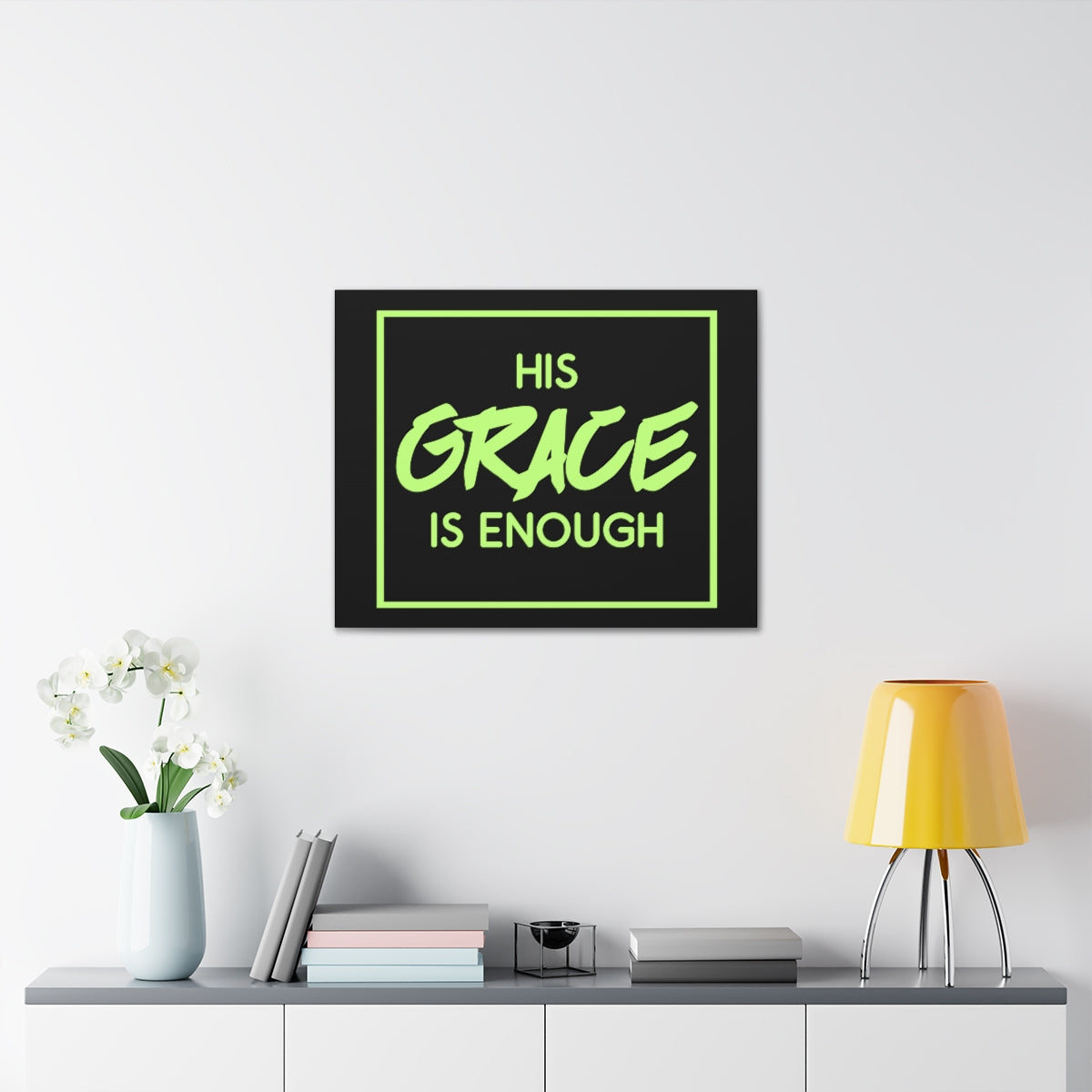 Scripture Walls His Grace Is Enough 2 Corinthians 12:9 Christian Wall Art Print Ready to Hang Unframed-Express Your Love Gifts