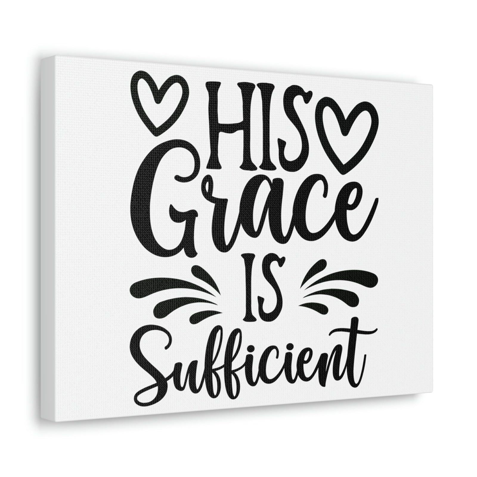 Scripture walls His Grace Is Sufficient 2 Corinthians 9:8 Hearts Christian Wall Art Print Ready to Hang Unframed-Express Your Love Gifts
