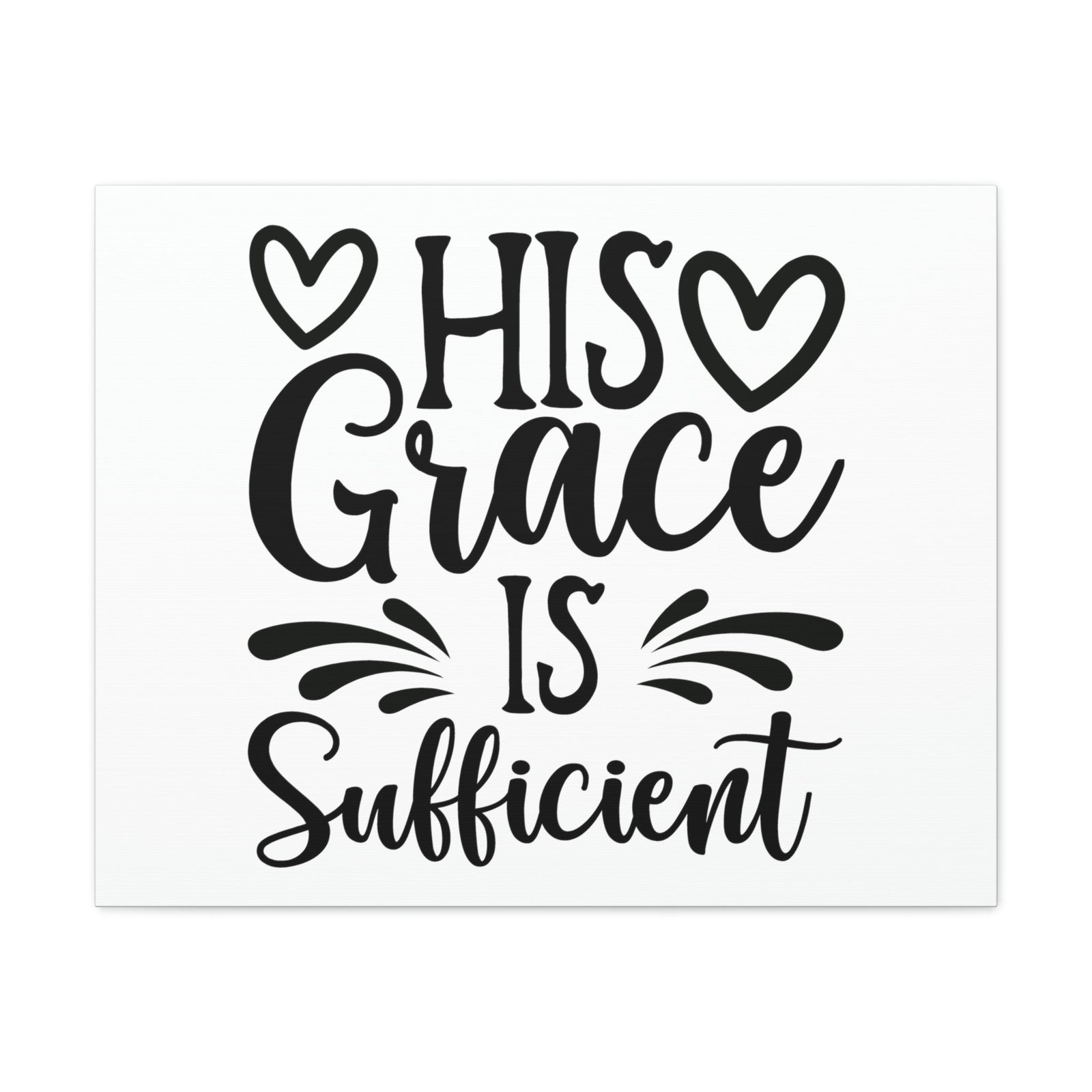 Scripture walls His Grace Is Sufficient 2 Corinthians 9:8 Hearts Christian Wall Art Print Ready to Hang Unframed-Express Your Love Gifts