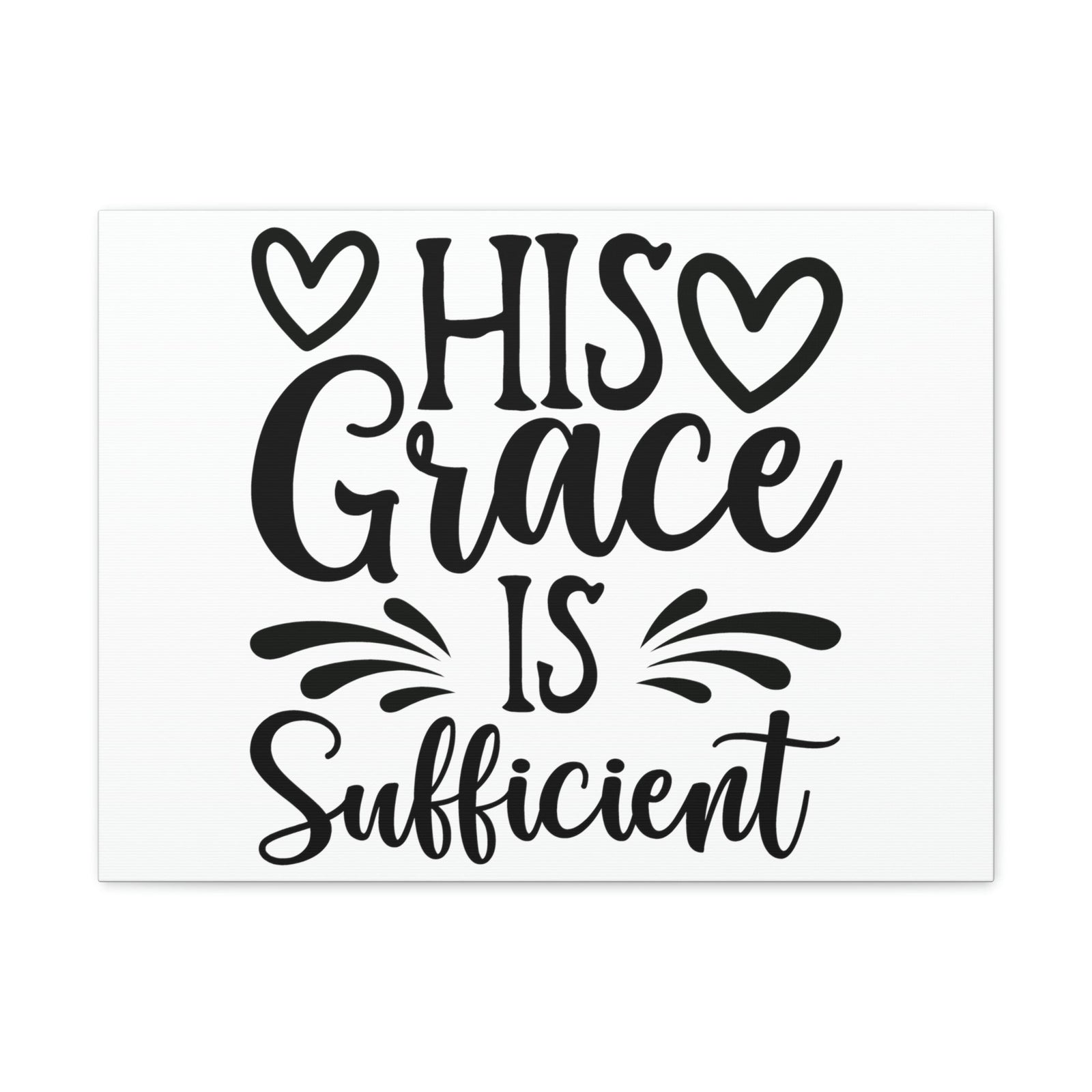 Scripture walls His Grace Is Sufficient 2 Corinthians 9:8 Hearts Christian Wall Art Print Ready to Hang Unframed-Express Your Love Gifts