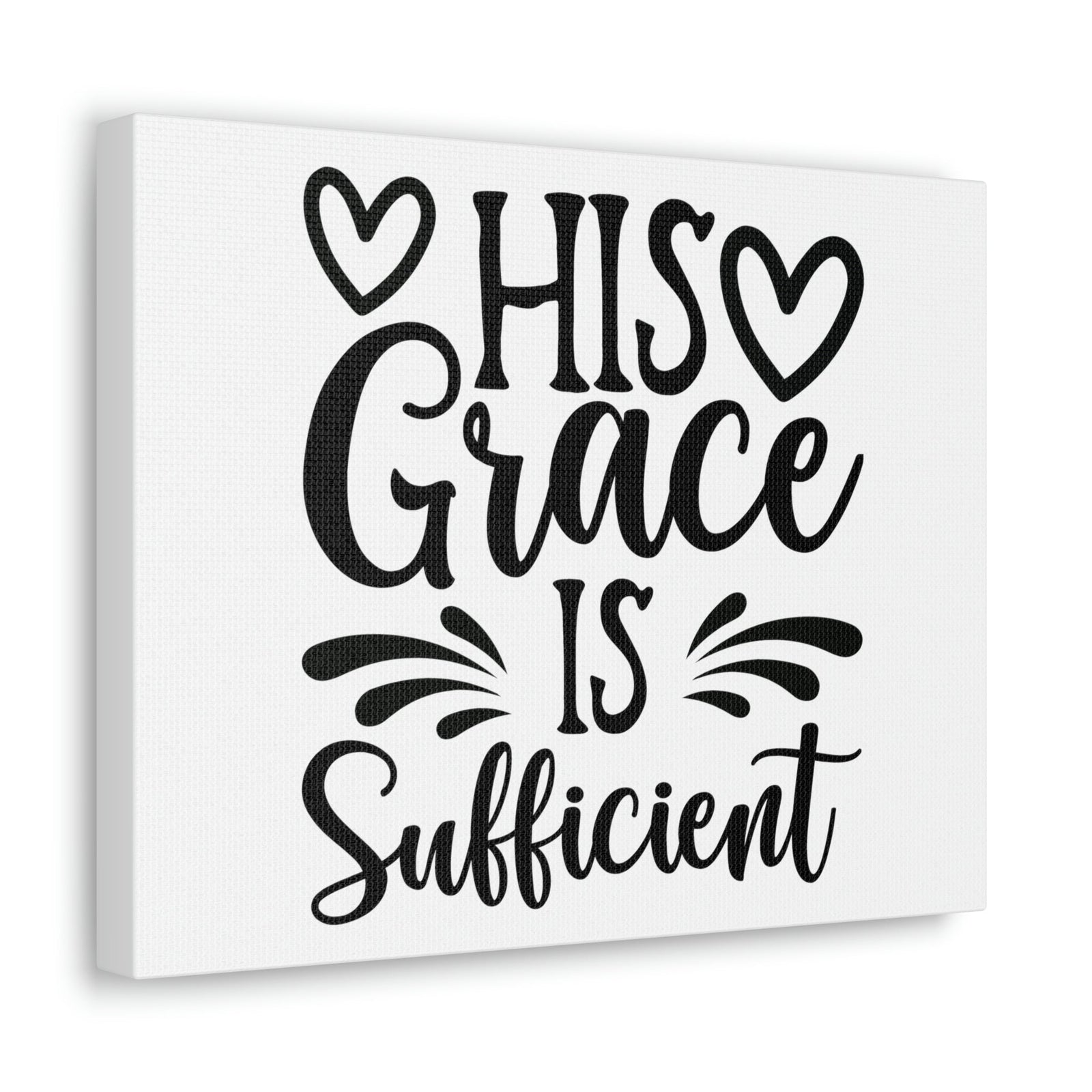 Scripture walls His Grace Is Sufficient 2 Corinthians 9:8 Hearts Christian Wall Art Print Ready to Hang Unframed-Express Your Love Gifts