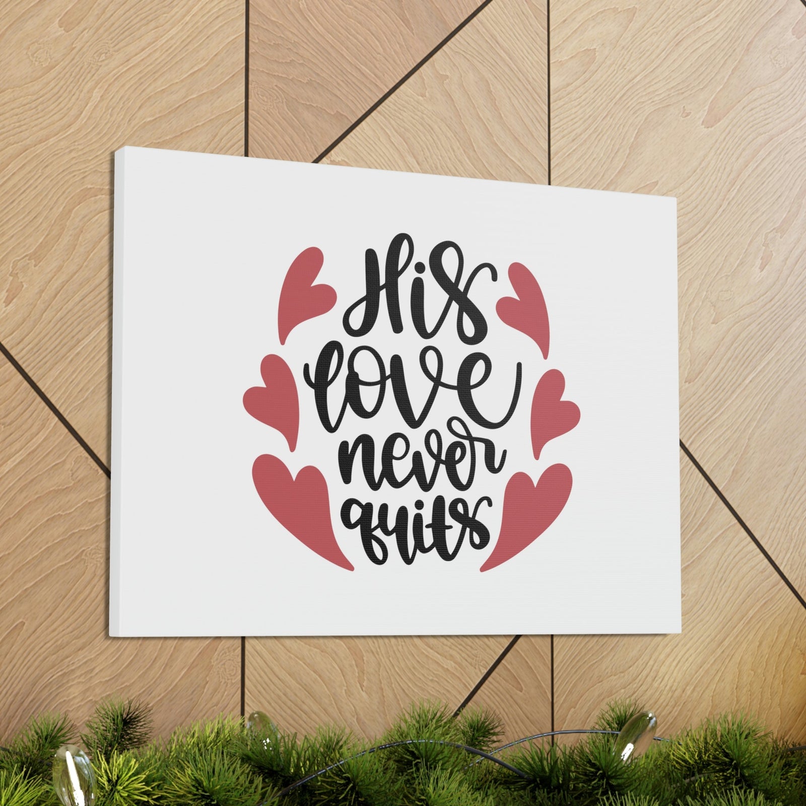 Scripture Walls His Love Never Quits Psalms 136:26 Christian Wall Art Bible Verse Print Ready to Hang Unframed-Express Your Love Gifts