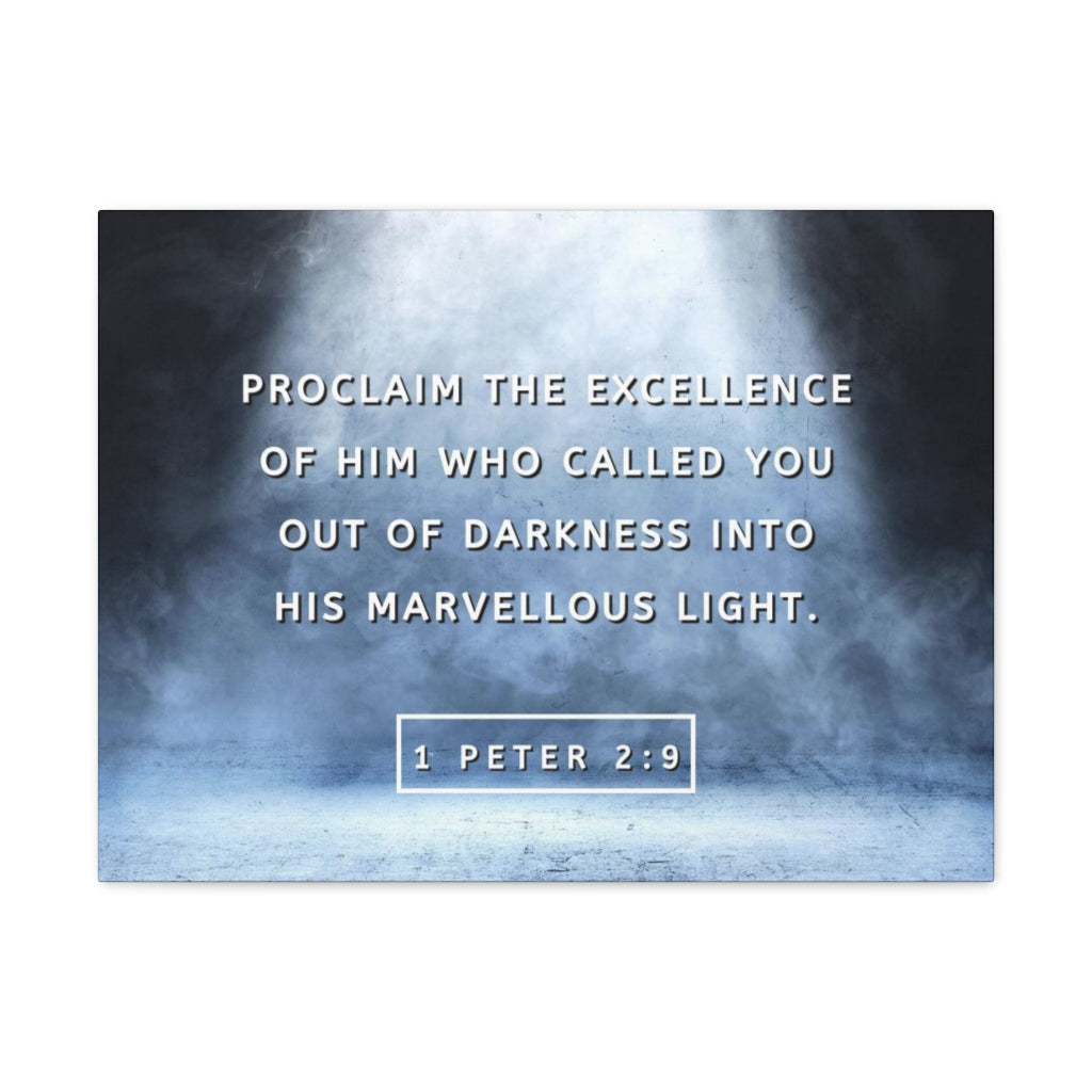 Scripture Walls His Marvellous Light 1 Peter 2:9 Bible Verse Canvas Christian Wall Art Ready to Hang Unframed-Express Your Love Gifts