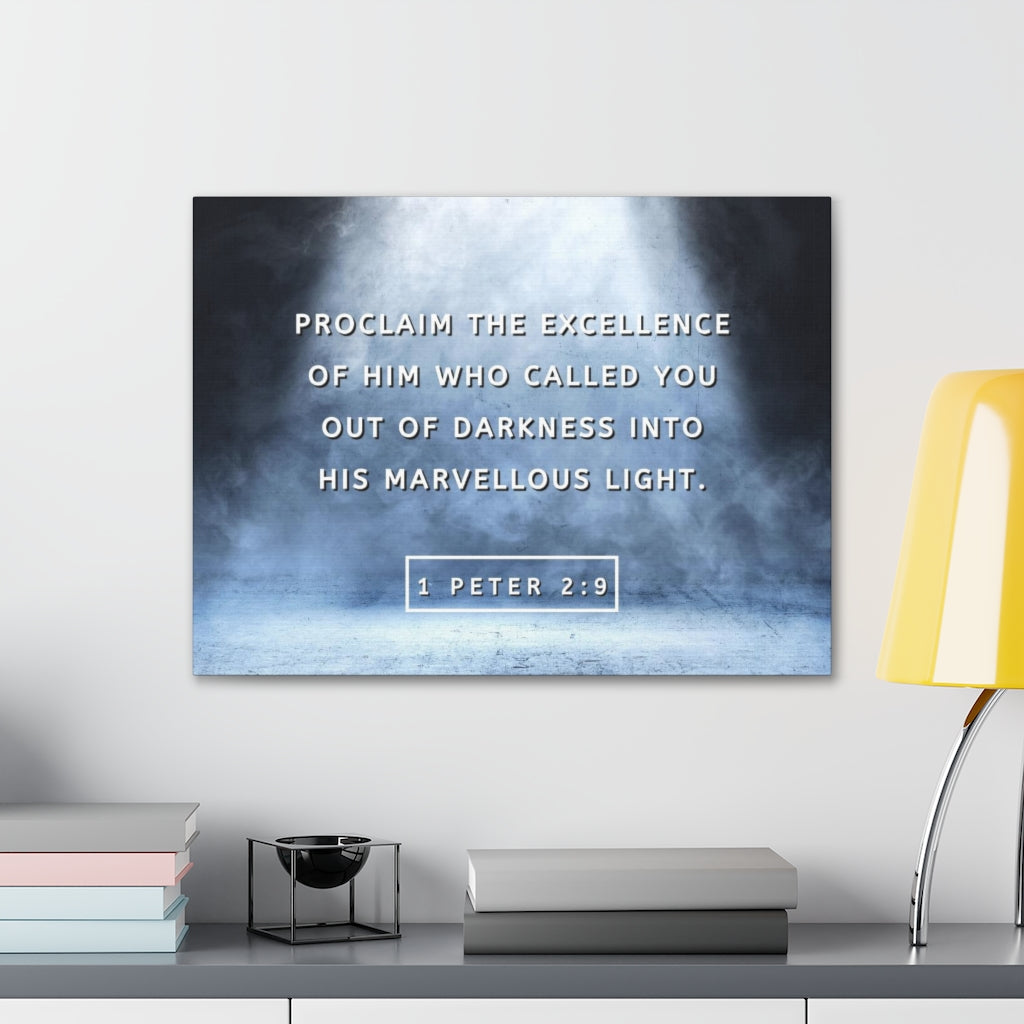 Scripture Walls His Marvellous Light 1 Peter 2:9 Bible Verse Canvas Christian Wall Art Ready to Hang Unframed-Express Your Love Gifts