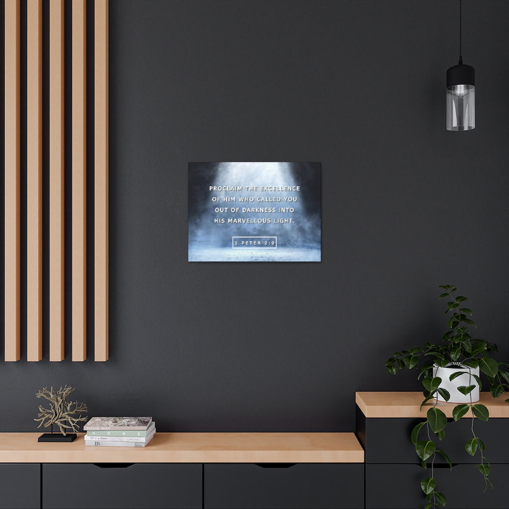Scripture Walls His Marvellous Light 1 Peter 2:9 Bible Verse Canvas Christian Wall Art Ready to Hang Unframed-Express Your Love Gifts