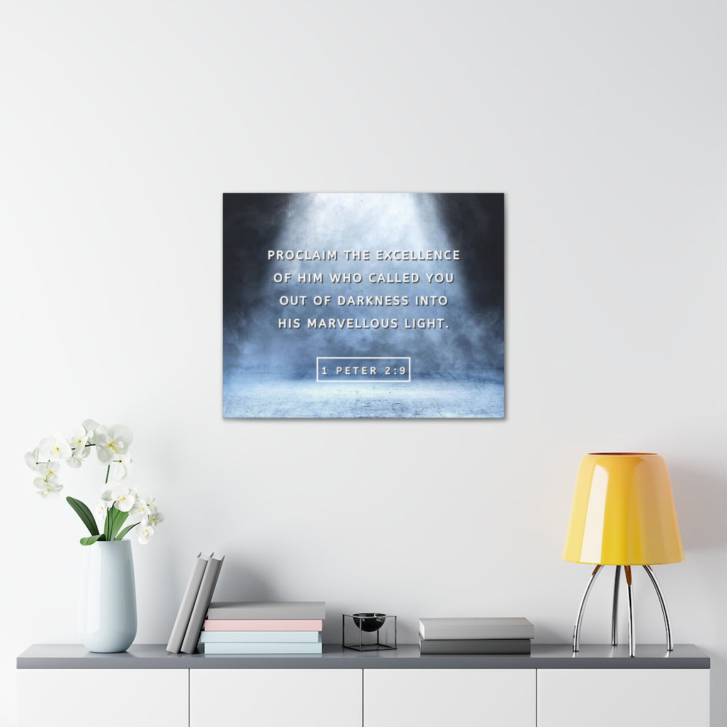 Scripture Walls His Marvellous Light 1 Peter 2:9 Bible Verse Canvas Christian Wall Art Ready to Hang Unframed-Express Your Love Gifts