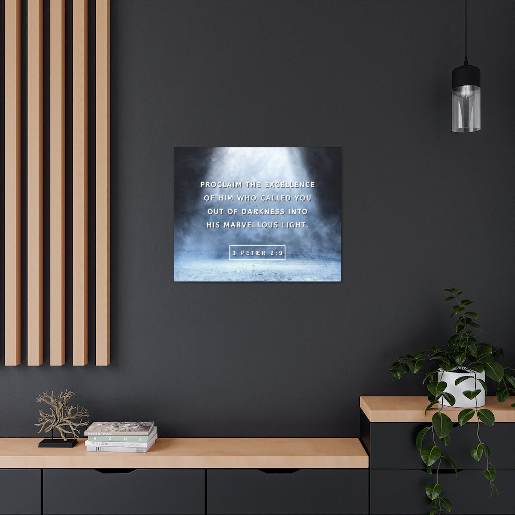 Scripture Walls His Marvellous Light 1 Peter 2:9 Bible Verse Canvas Christian Wall Art Ready to Hang Unframed-Express Your Love Gifts