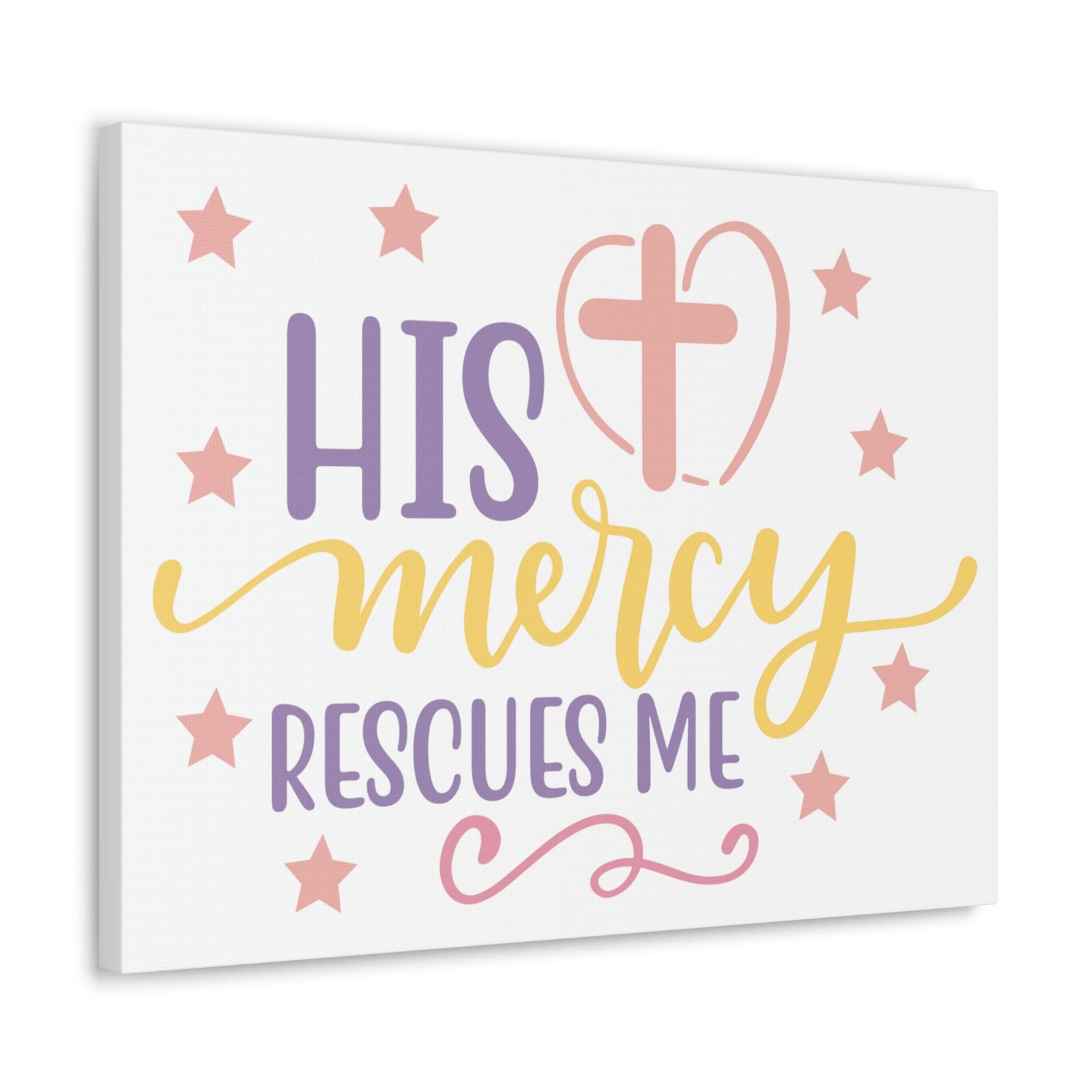 Scripture Walls His Mercy Rescues Deuteronomy 32:36 Christian Wall Art Print Ready to Hang Unframed-Express Your Love Gifts