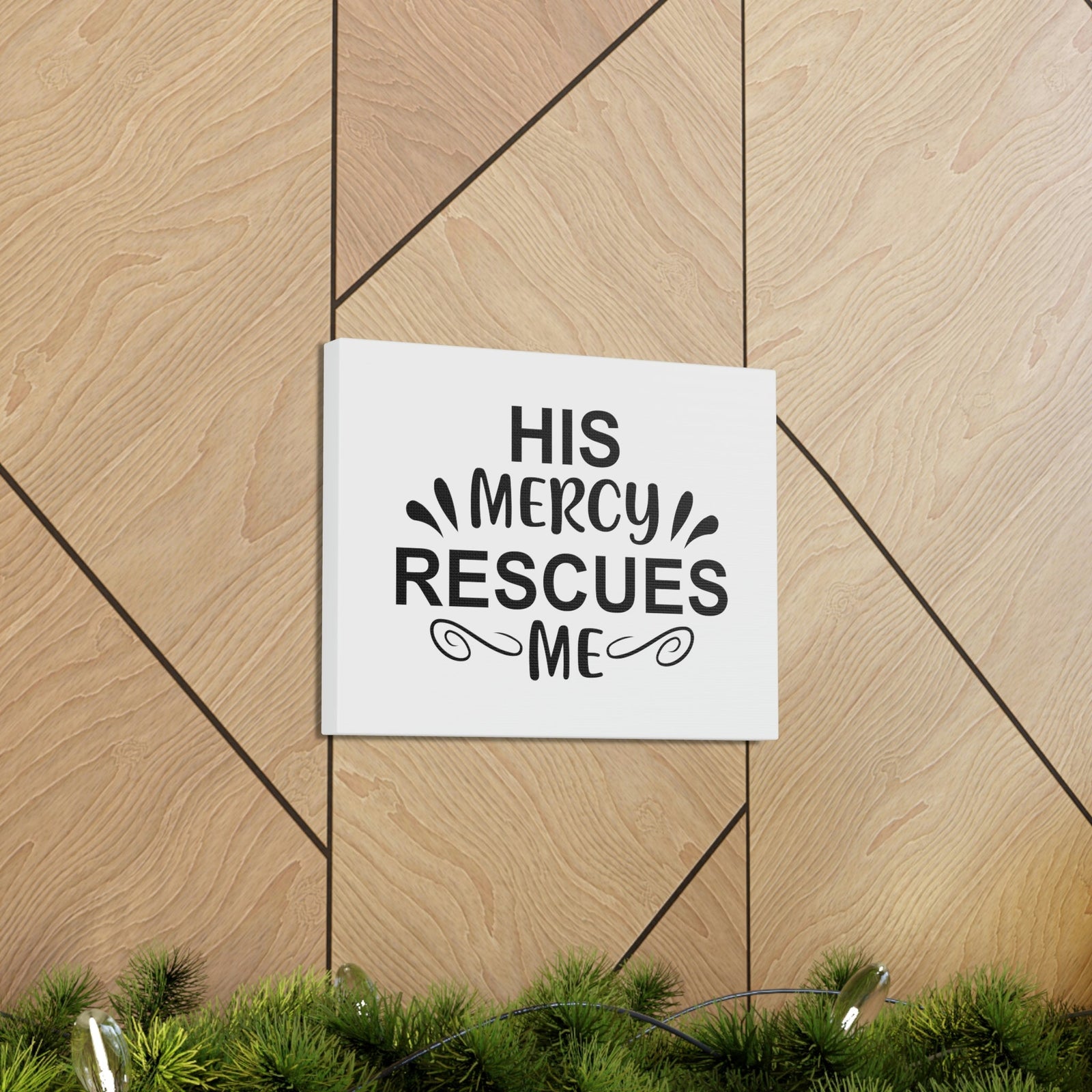 Scripture Walls His Mercy Rescues Me Psalms 140:4 Christian Wall Art Print Ready to Hang Unframed-Express Your Love Gifts