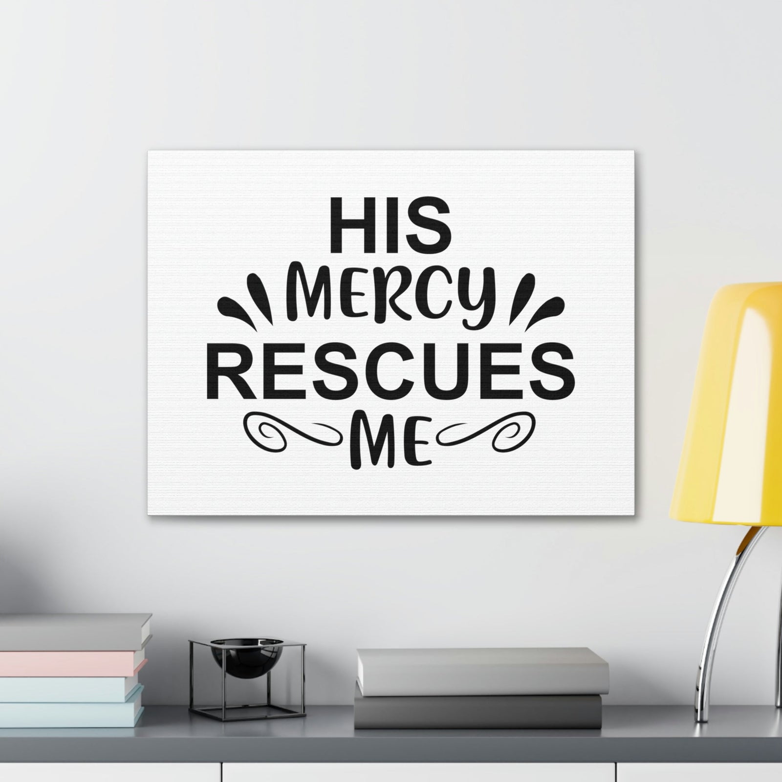Scripture Walls His Mercy Rescues Me Psalms 140:4 Christian Wall Art Print Ready to Hang Unframed-Express Your Love Gifts