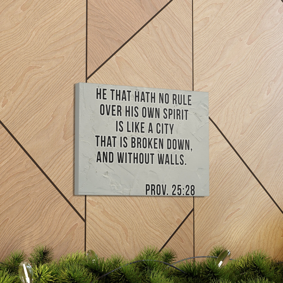 Scripture Walls His Own Spirit Proverbs 25:28 Bible Verse Canvas Christian Wall Art Bible Verse Print Ready To Hang Unframed-Express Your Love Gifts
